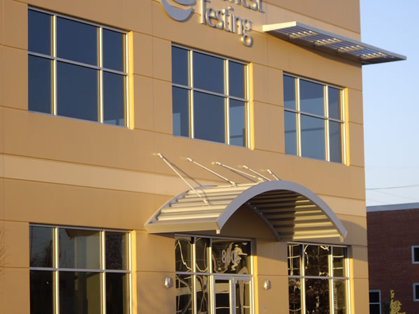 Completed steel canopy and shade structure project by Welders Ghana in Kumasi Ghana